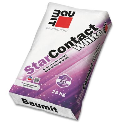 Colle et sous-enduit StarContact White universel et polyvalent BAUMIT BAU00045
