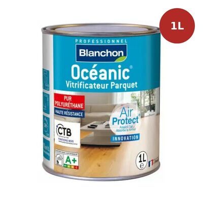 Vitrificateur parquet aspect bois brut Oceanic Air Protect 1L BLAN0012