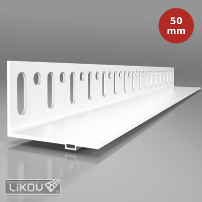 Profilé de socle PVC LW-L. Longueur 2,5ml - largeur 50mm LIK00086