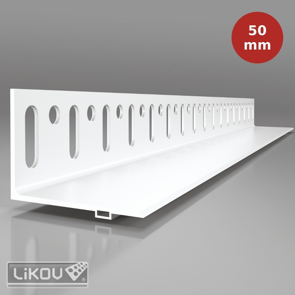 Profilé de socle PVC LW-L. Longueur 2,5ml - largeur 50mm LIK00086