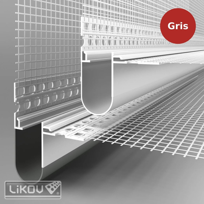 profilé de dilatation 90° 2D gris LD-NH. Longueur 2,5ml LIK00098