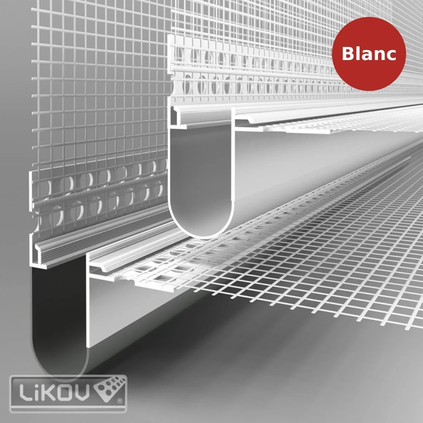 profilé de dilatation 90° 2D blanc LD-NH. Longueur 2,5ml LIK00099