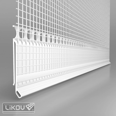 Profilé de finition pour liaison entre enduit et tôle, LX-45 LIK00118