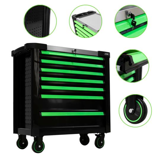 7 drawer mobile trolley with anti-tilt system - xl