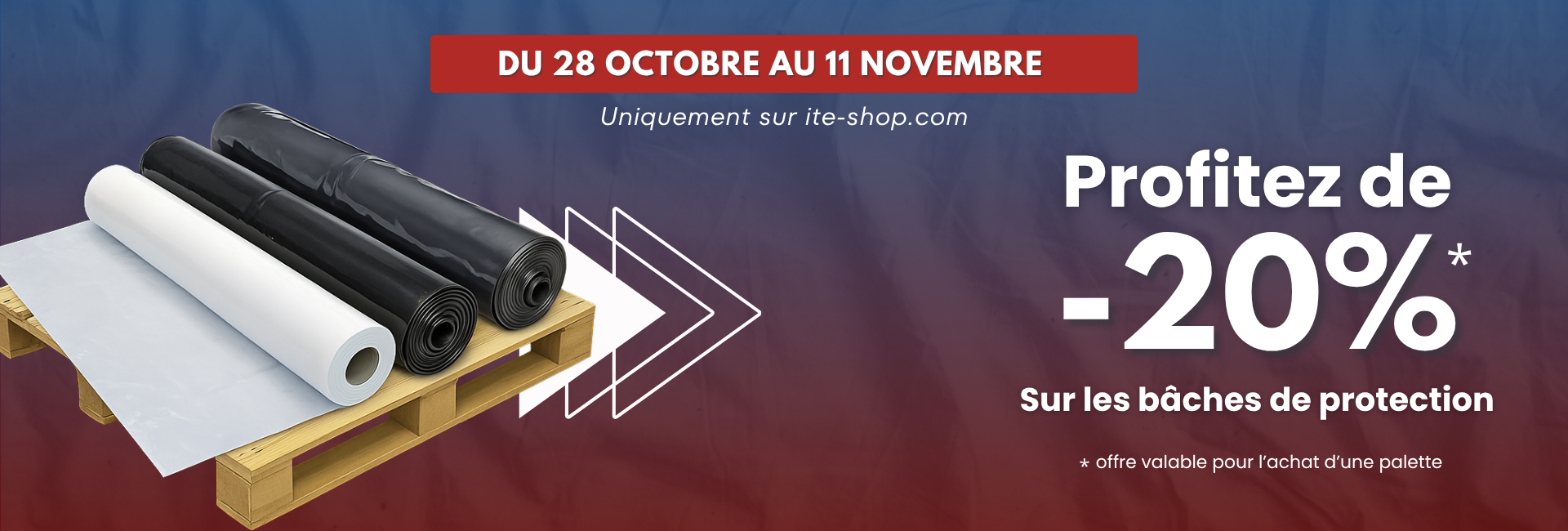 Profitez de -20% sur les bâches de protection chantier