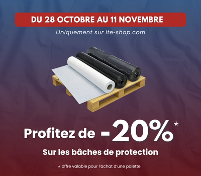 Profitez de -20% sur les bâches de protection chantier