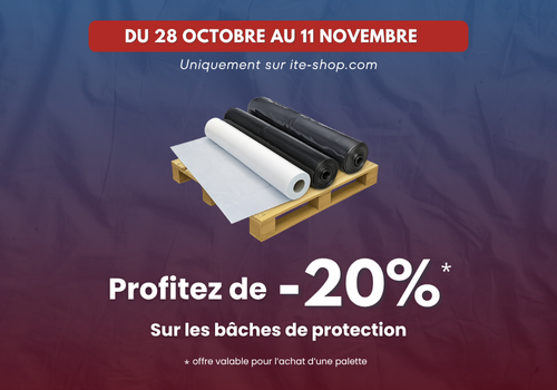 Profitez de -20% sur les bâches de protection chantier