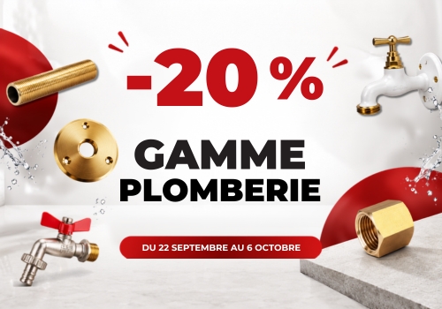 Promotion -20% sur notre gamme de plomberie spécial façade