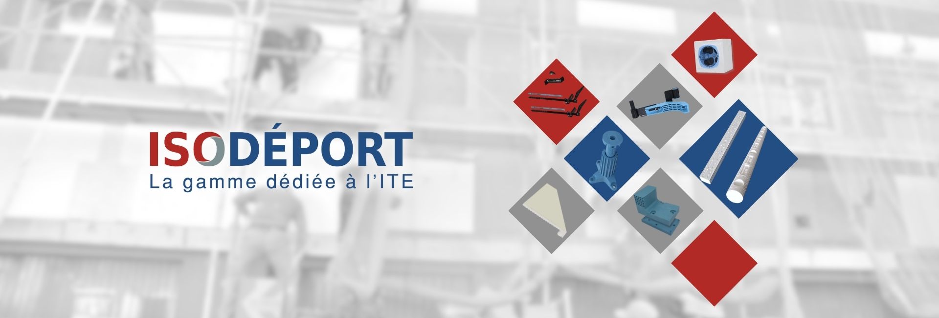 Infographie présentant la gamme ISODEPORT, gamme dédiée à l'ITE
