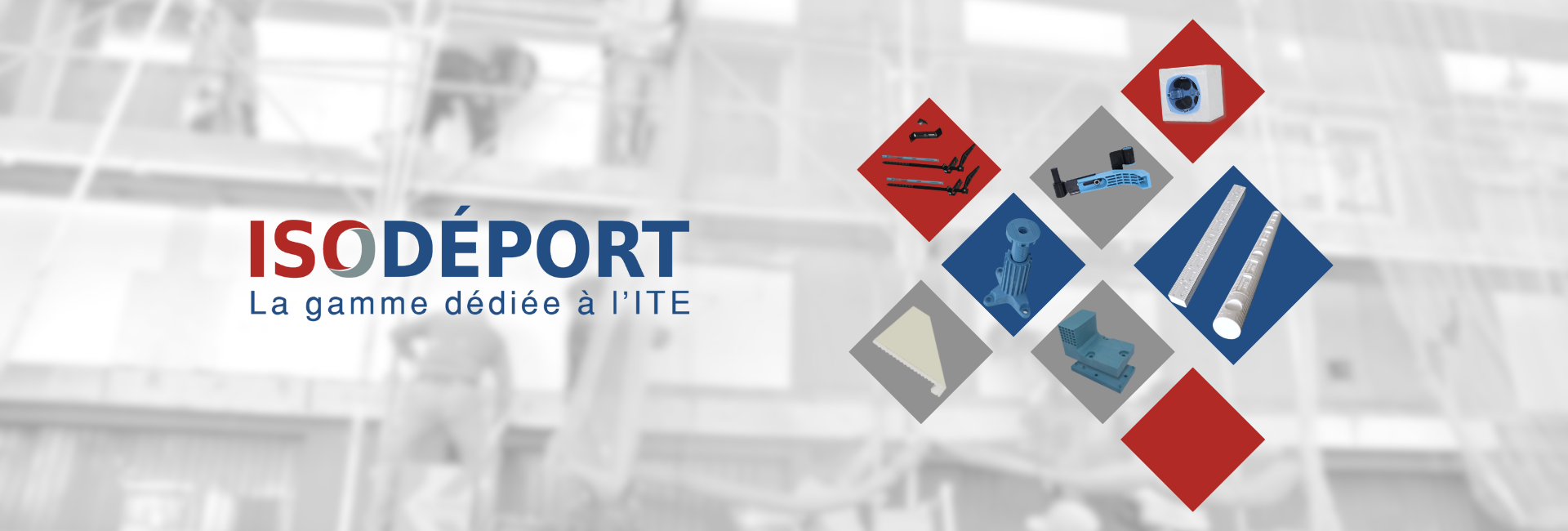 Infographie présentant la gamme ISODEPORT, gamme dédiée à l'ITE