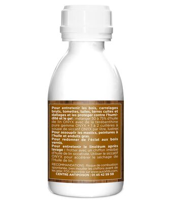 Huile de lin crue 100% 190mL Onyx ARD00072