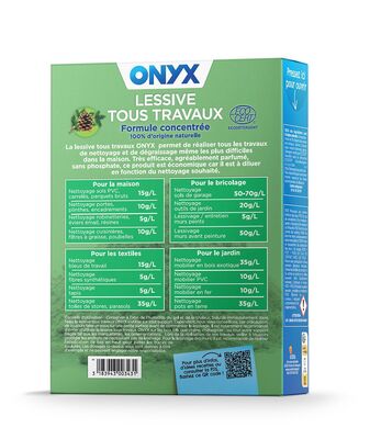 Lessive tous travaux 1,25kg Onyx ARD00277