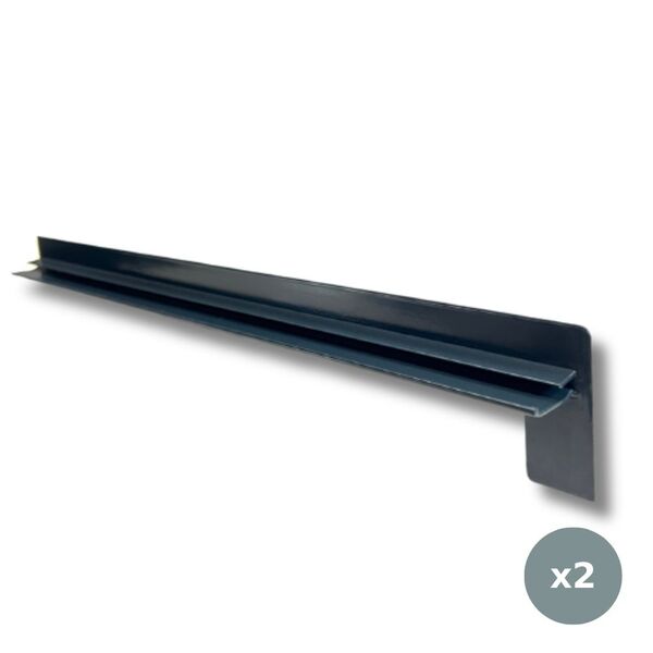 Embout de finition 400 mm pour appui de fenêtre par 2, RAL 7016 Gris ASG00002