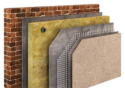 Laine de roche panneau isolant ITE RE Coat + Termolan 220mm BAU00268