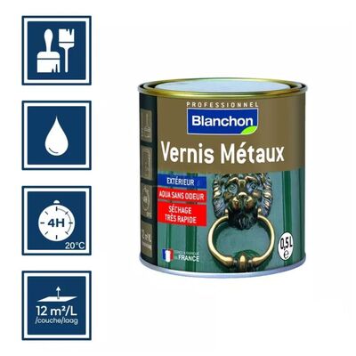 Vernis métaux mat incolore 500mL Blanchon BLAN0014
