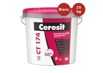 Enduit silicate-silicone blanc CT174 CERESIT 25kg CER00022