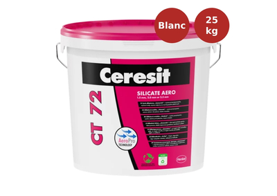 Enduit finition respirant silicate blanc CT72 CERESIT 25kg CER00024