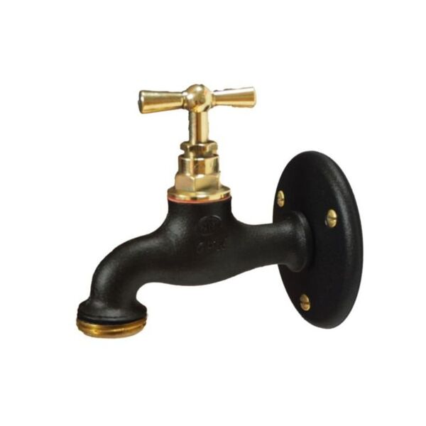 Robinet arrosage extérieur GRK noir mat 15x21 - 20x27 avec applique GRK00007