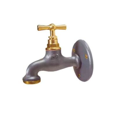 Robinet arrosage extérieur GRK gris anthracite 15x21 - 20x27 avec applique GRK00012