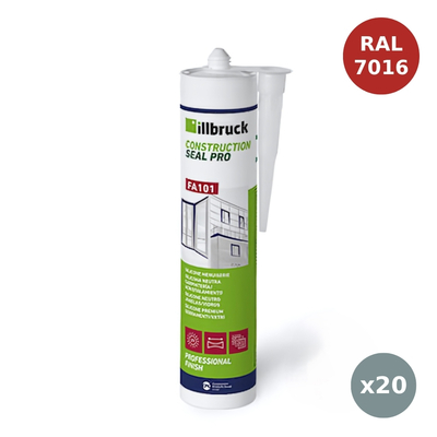 FA101 Mastic silicone menuiserie gris anthracite 310mL ILLBRUCK - RAL7016 ILL00004
