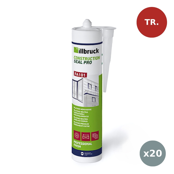 FA101 Mastic silicone menuiserie transparent 310mL ILLBRUCK ILL00015