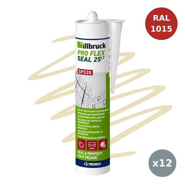 Mastic-colle hybride SP520 Illbruck sable RAL 1015 310 mL ILL00150