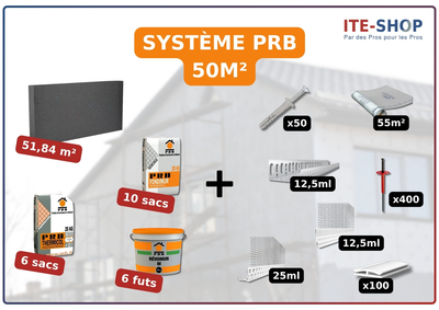 Pack ITE PSE TH31 50m² PRB - 140mm - Système complet façade KIT13694