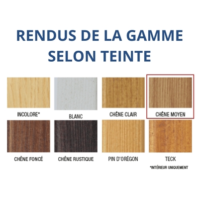 Lasure bois pro haute protection satinée chêne moyen 1L Mauler MAU00123