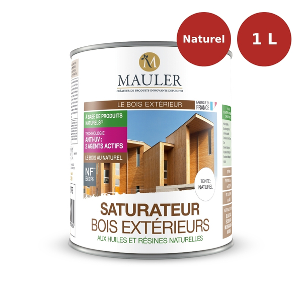 Saturateur bois extérieurs teinte naturelle 1L Mauler MAU00202