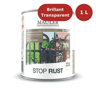 Antirouille Stop Rust brillant incolore 1L Mauler MAU00231