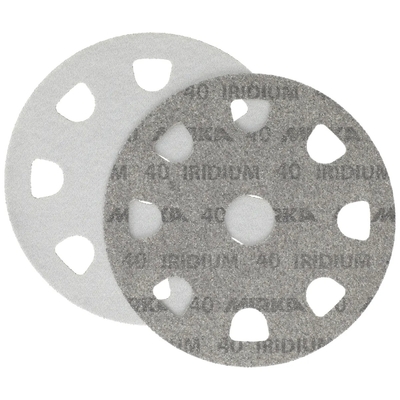 Disques abrasifs Mirka Iridium Ø225 mm Grip 9 trous Styro ITE P40 MIR02278
