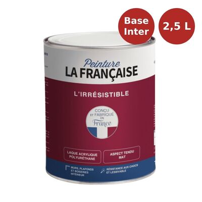 Laque mate acrylique menuiseries L'Irrésistible base intermédiaire 2,5L PLF00025