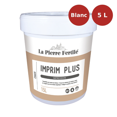 Impression Chaux Imprim Plus Blanc 5L La Pierre Fertile pour Supports Organiques PLF00202