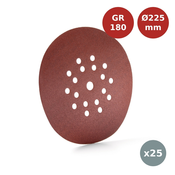 Disques abrasifs RoyalCut Ø225 mm Velcro GR180 SCH00163
