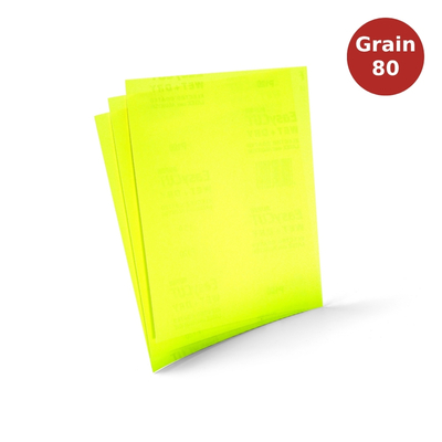 Feuille abrasive EasyCut grain 80 pour bois métal et enduit SCH01167
