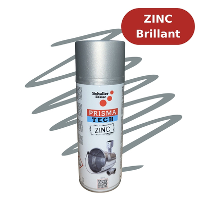 Aérosol Prisma Tech Zinc 400mL - Brillant finition zinc SCH01699